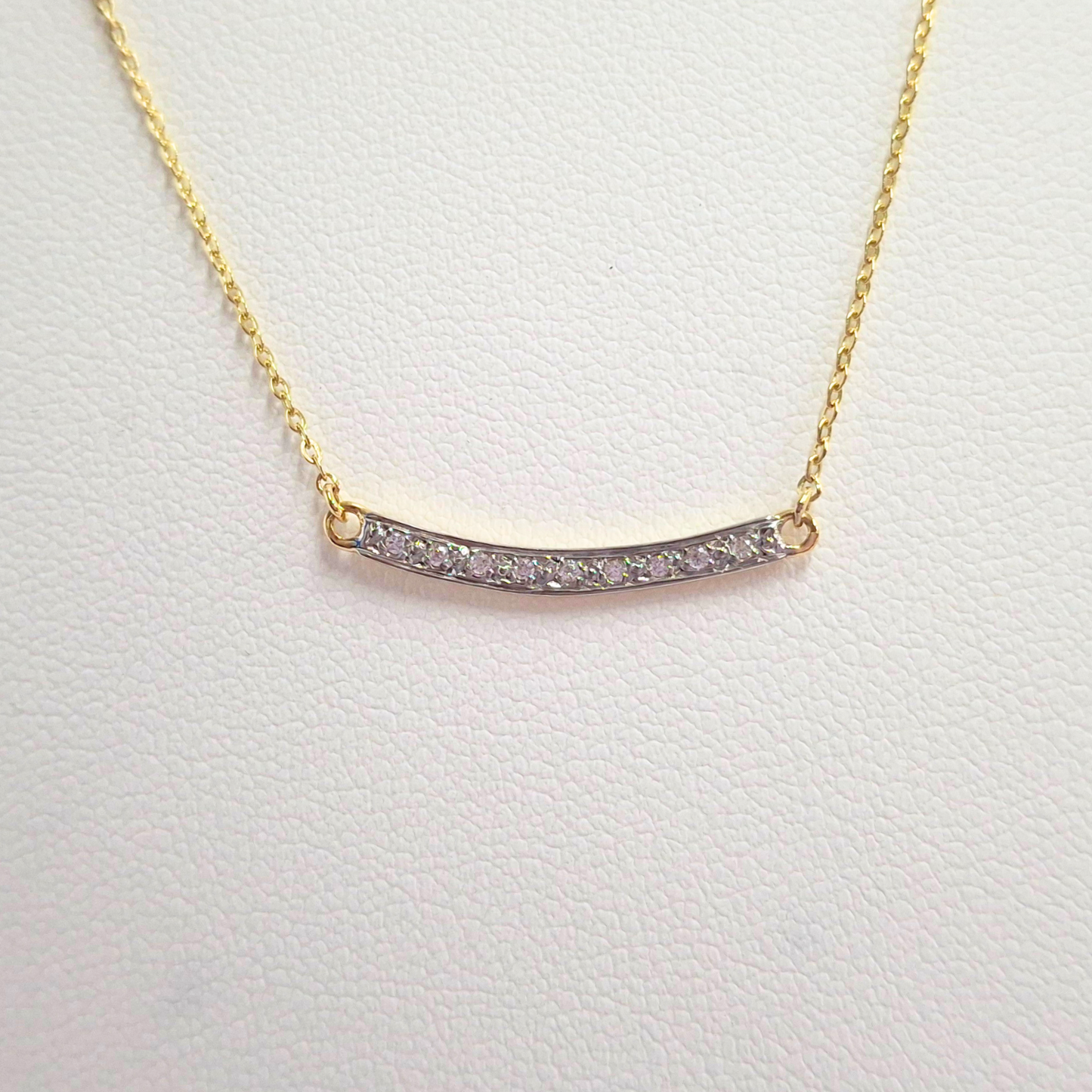 Collar oro italiano 18k, brillantes Swarovski