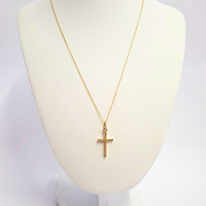 Collar oro italiano 18k, cruz 2