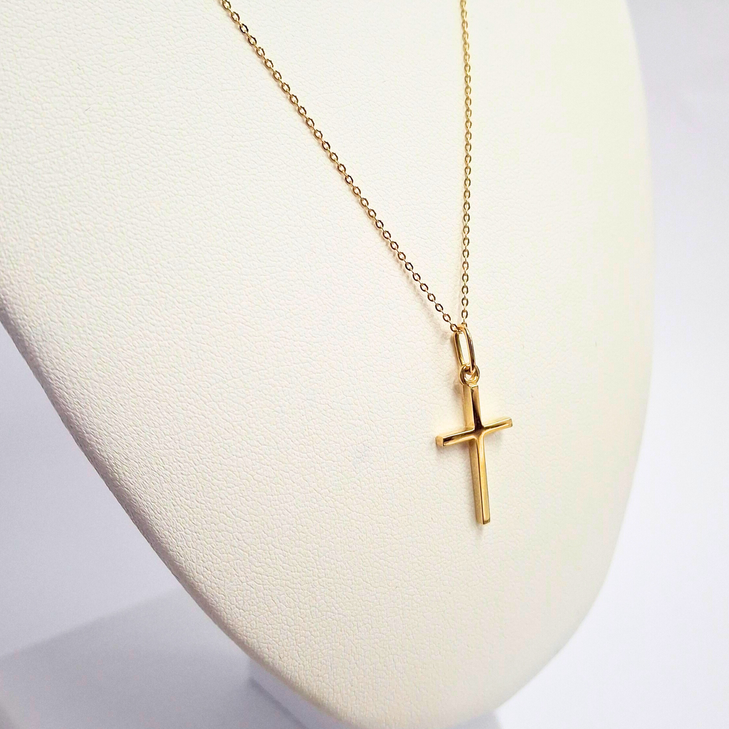 Collar oro italiano 18k, cruz 2