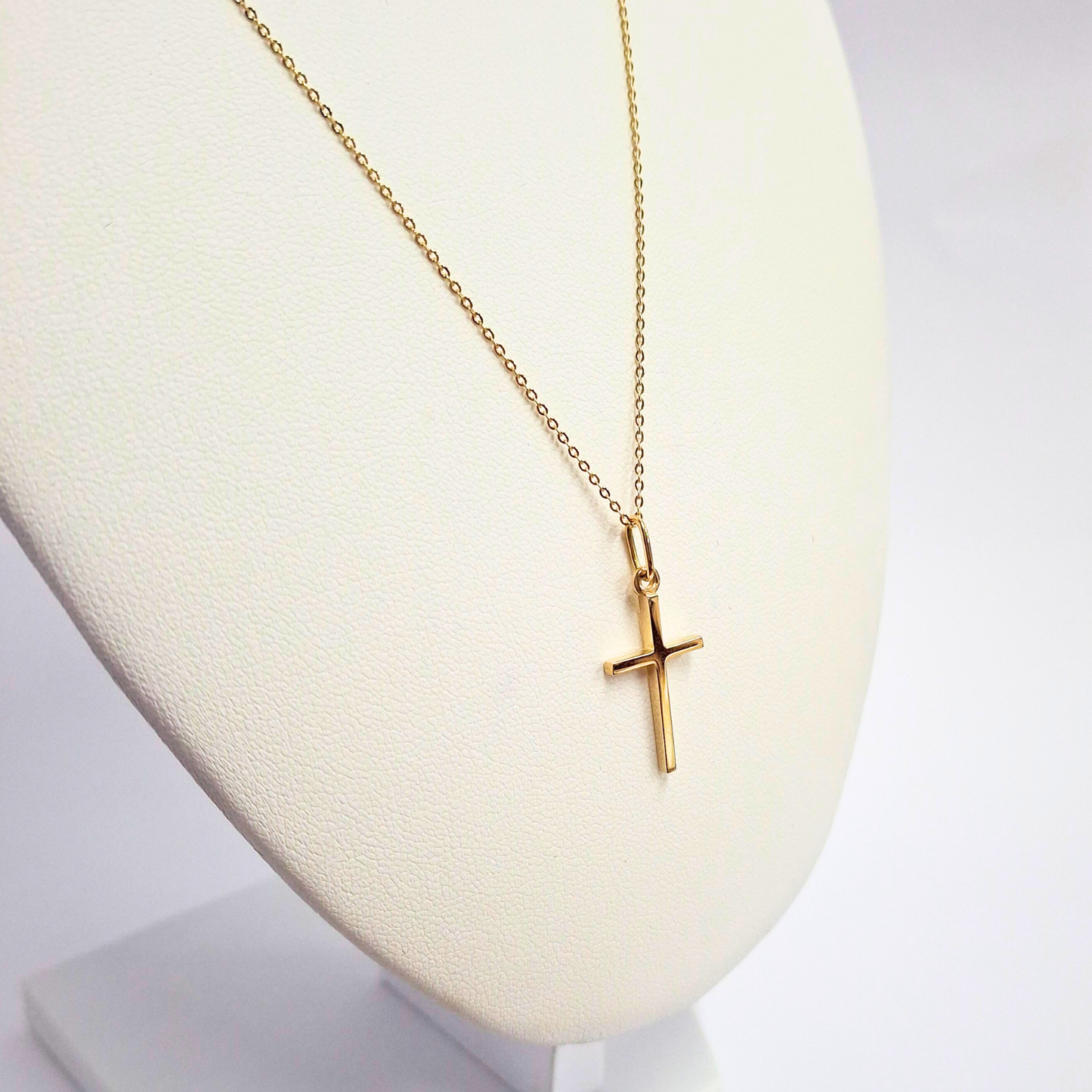 Collar oro italiano 18k, cruz 2