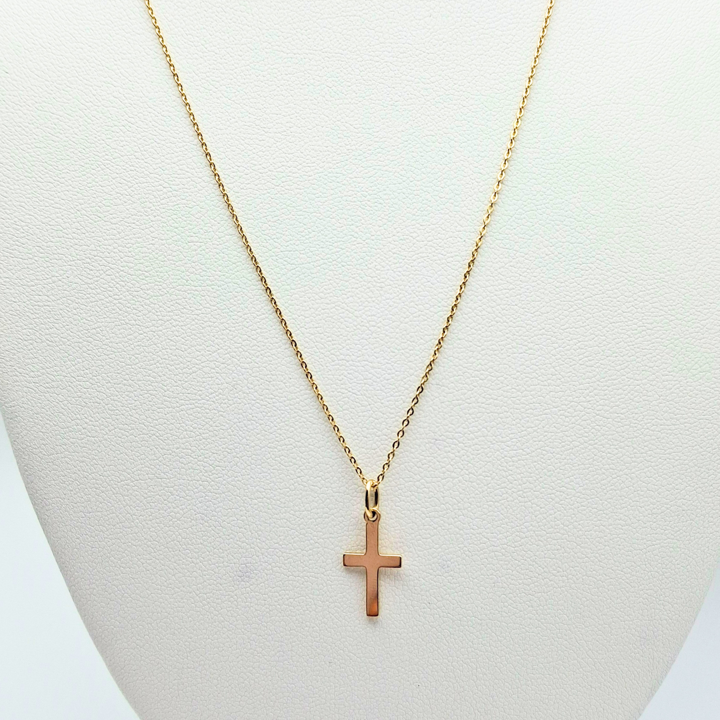 Collar oro italiano 18k, cruz 1