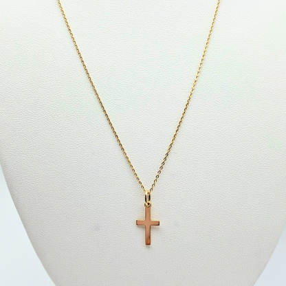 Collar oro italiano 18k, cruz 1