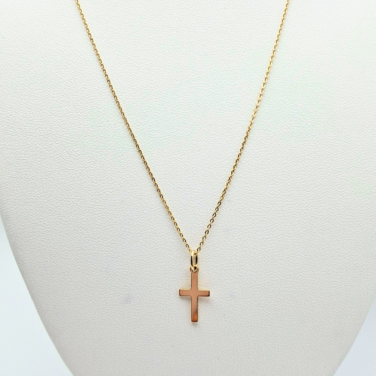 Collar oro italiano 18k, cruz 1