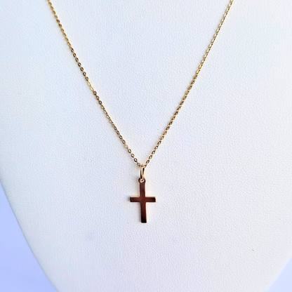 Collar oro italiano 18k, cruz 1
