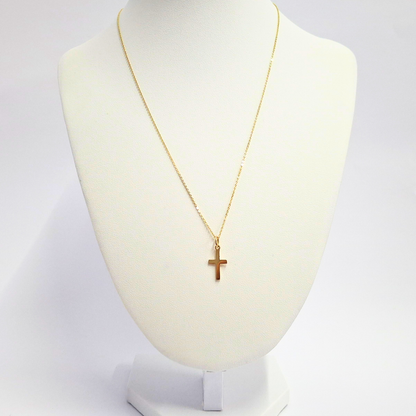 Collar oro italiano 18k, cruz 1