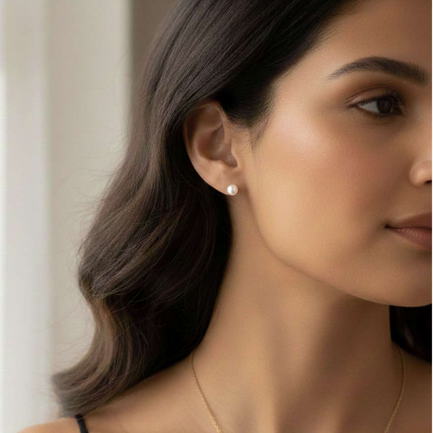 Aros abridores para bebé y niña de oro 18k y perla cultivada