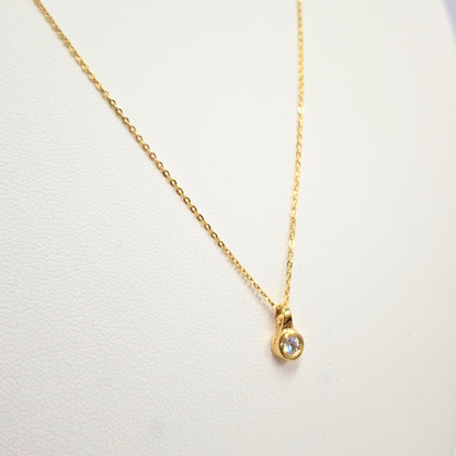 Collar punto de luz valier, oro italiano 18k.