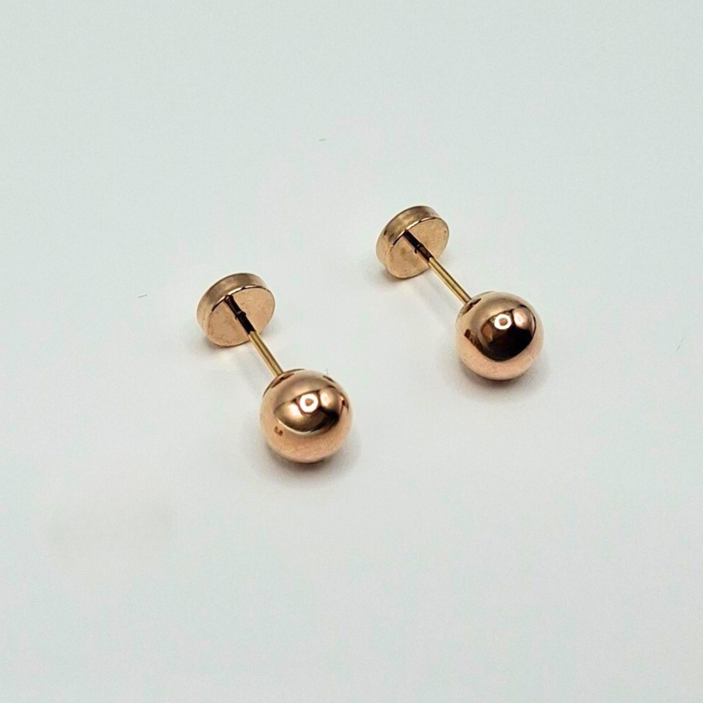 Aros abridores para bebé y niña de oro laminado 20k modelo bolita