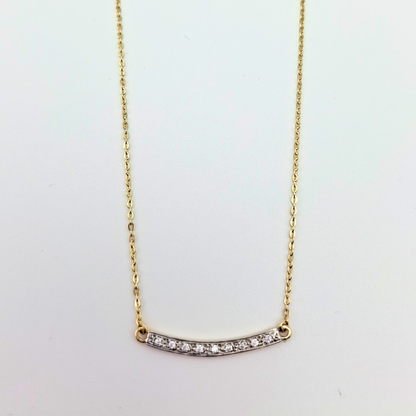 Collar oro italiano 18k, brillantes Swarovski