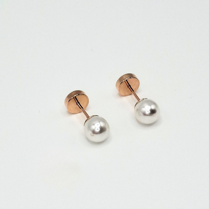 Aros abridores para bebé  y niña laminado en oro 20k modelo perla.